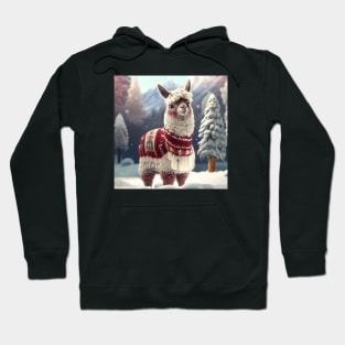 Cute Christmas Llama Hoodie